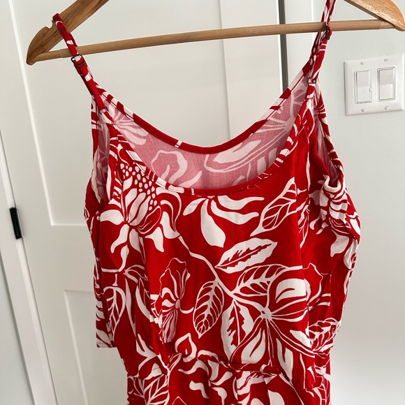 Red Floral Maxi Dress - Picture 4 of 5